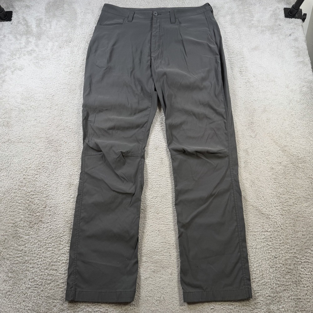 Eddie Bauer Tech Pants 34x32 Grey Tech Nylon Stretch Hiking Outdoor Performance